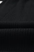 Black Twisted V Neck Ribbed Knit Sweater Dress